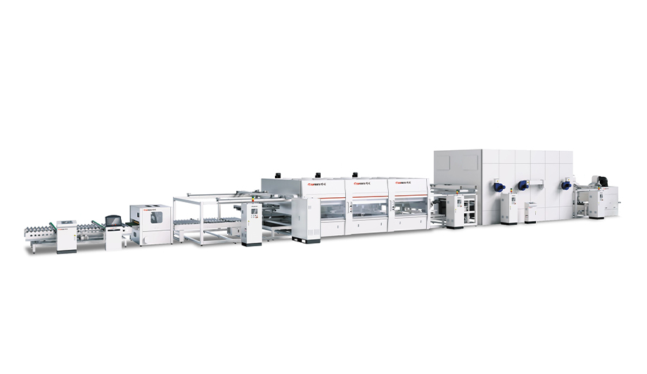 三工位木門自動噴漆機+立體干燥線